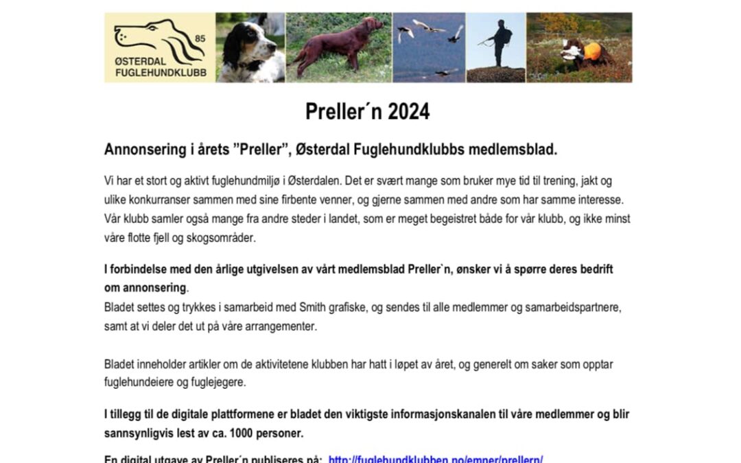 Annonsering i Preller’n