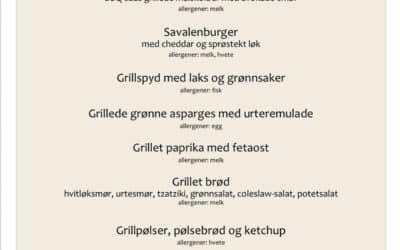 Meny Sommertreffen lørdag 19. juli Savalen