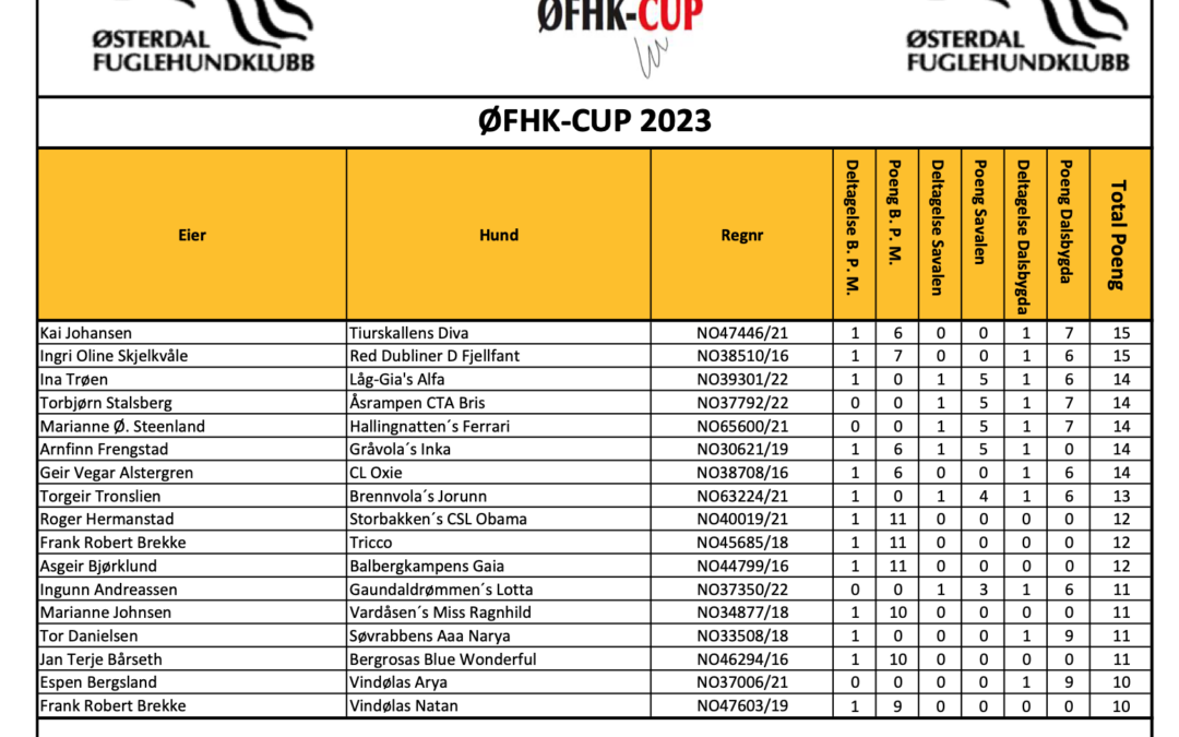 Vinner av ØFHK CUP 2023